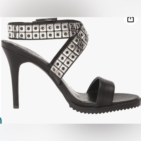 DKNY Women's Stud Heeled Sandal with Buckle Detail 6.5M / 37 - Picture 1 of 7
